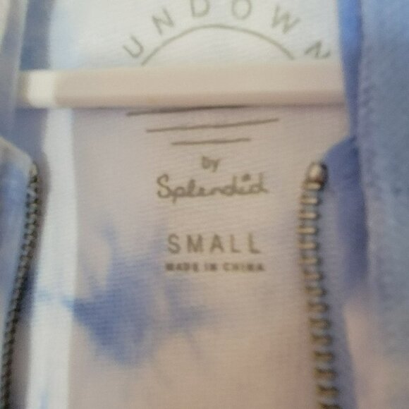 Splendid Joey Zip front tie dye crop zip up hoodie - Picture 7 of 7